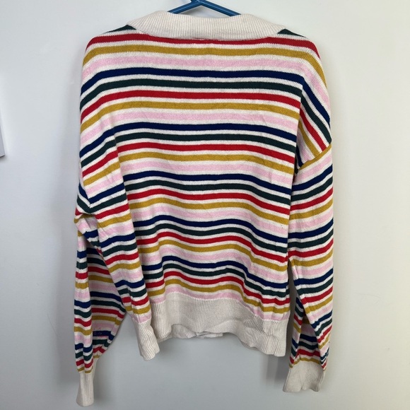 Hanna Andersson Multicolor Rainbow Striped Cardigan Size 8 Girls - Picture 9 of 9